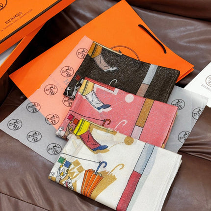HERMES 25S SCARF 200 IN SILK 856443