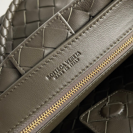 SMALL ANDIAMO 25 IN KAKI LAMBSKIN