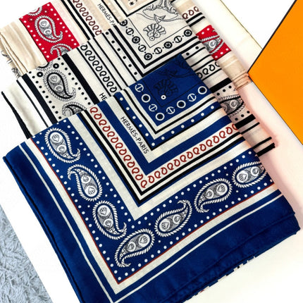HERMES 25S SCARF 135 IN CASHMERE SILK 729040