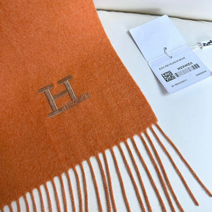 SCARF 190 CM IN TIGER ORANGE CASHMERE 364767