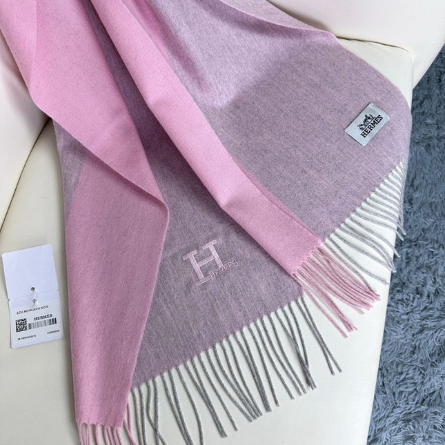 SCARF 190 CM IN BLUSH PINK CASHMERE 364766