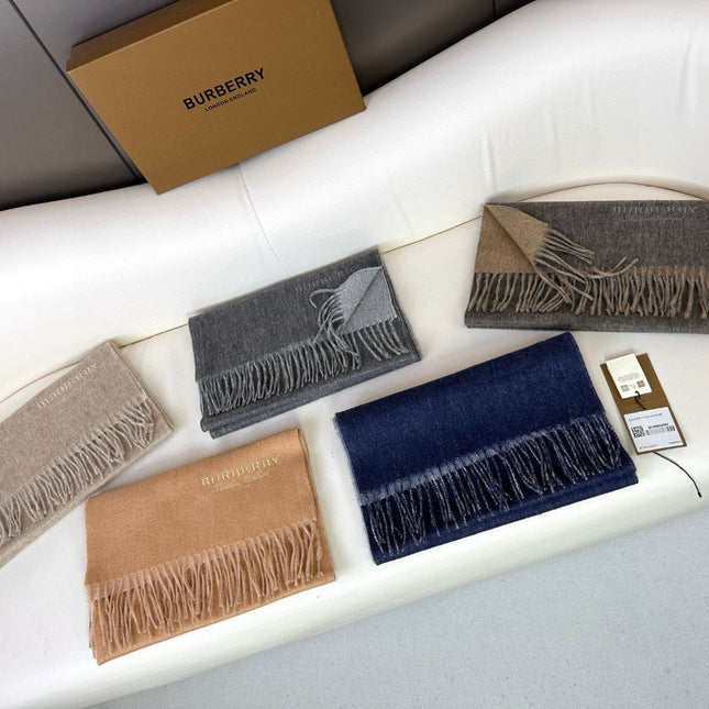 SCARF 180 CM IN NAVY BLUE CASHMERE 398419