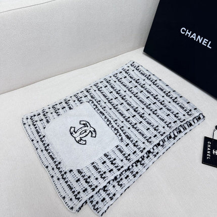 SCARF 180 CM IN WHITE MIX BLACK CASHMERE 403851