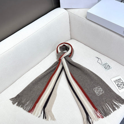 SCARF 180 CM IN KHAKI BROWN CASHMERE 410157