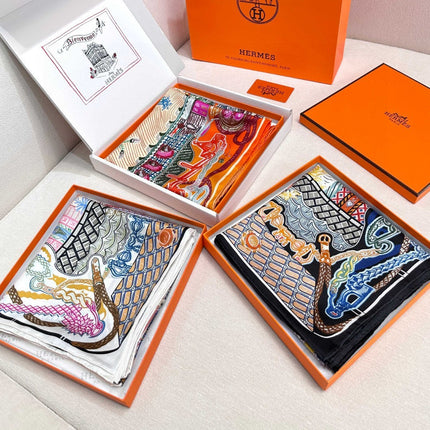 HERMES 25S SCARF 90 IN SILK 726443