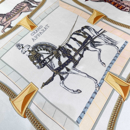 HERMES 26S PRINTED SQUARE SCARF 90 IN SILK 311838