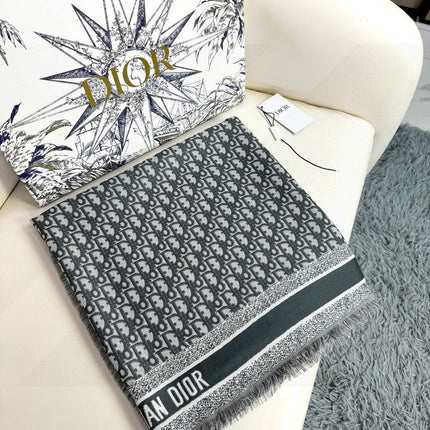 DIOR SCARF 140 CM IN SILK-WOOL BLEND 702041