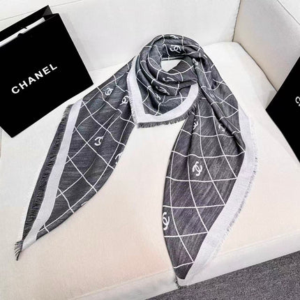 CHANEL 26S SCARF 140 IN CASHMERE AND SILK 304552