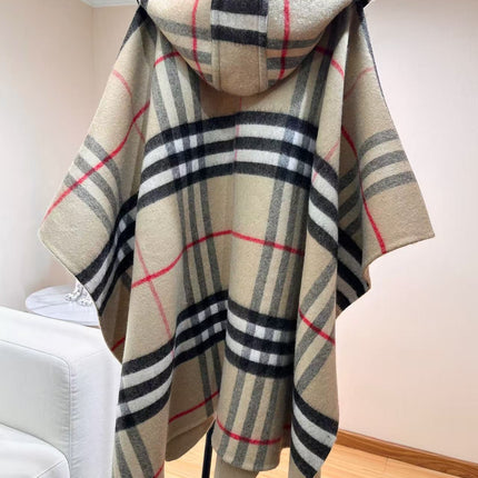 BURBERRY 26S HOODED CAPE 176 IN CASHMERE 304565
