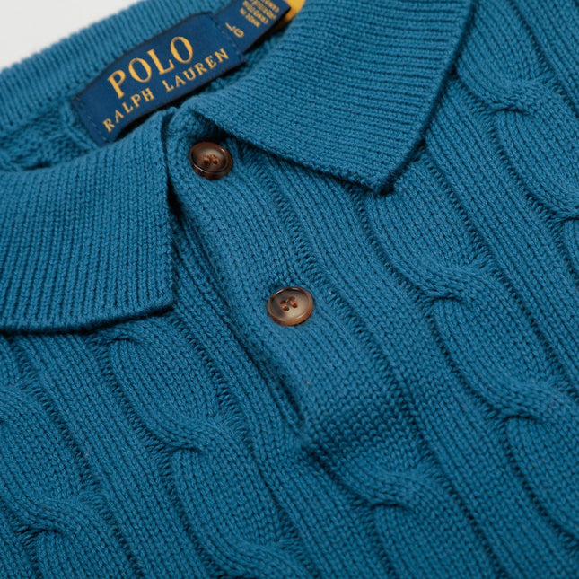 RALPH LAUREN SHORT-SLEEVE POLO KNIT SWEATER STYLE 432