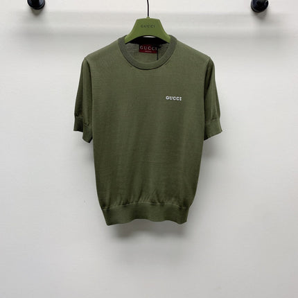 GUCCI SHORT-SLEEVE KNIT TOP 271725