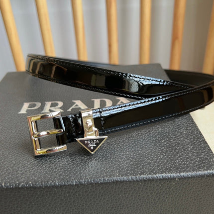 PRADA 25S BELT 15 MM IN BLACK CALFSKIN 571366