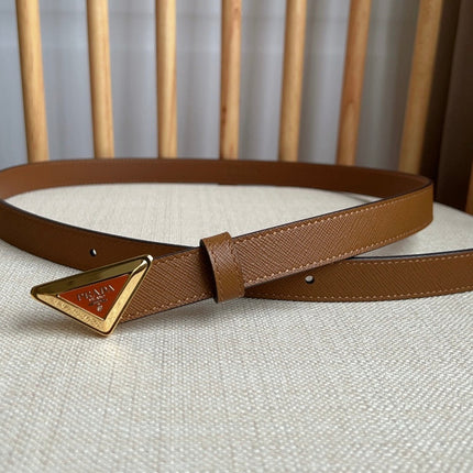 PRADA 25S BELT 20 MM IN BROWN CALFSKIN 571371
