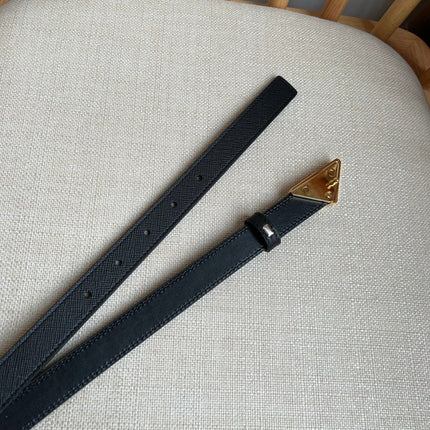 PRADA 25S BELT 20 MM IN BLACK CALFSKIN 571378