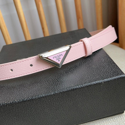 PRADA 25S BELT 20 MM IN LIGHT PINK CALFSKIN 571386
