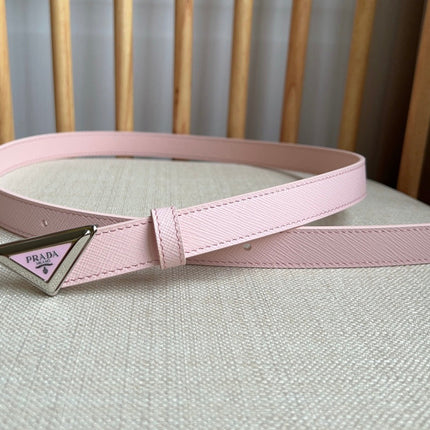 PRADA 25S BELT 20 MM IN LIGHT PINK CALFSKIN 571386
