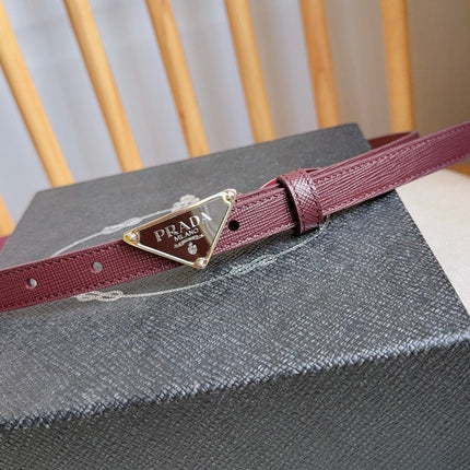 PRADA 25S BELT 15 MM IN RED CALFSKIN 598411