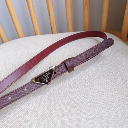 PRADA 25S BELT 15 MM IN RED CALFSKIN 598411