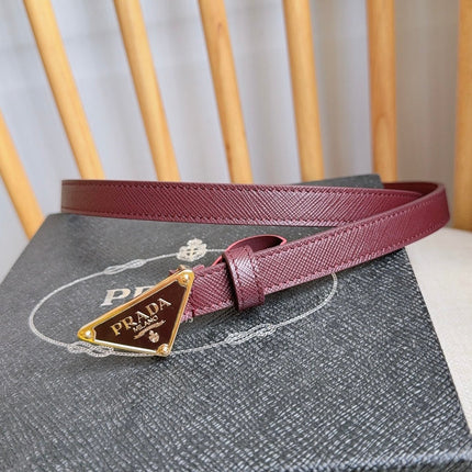 PRADA 25S BELT 15 MM IN RED CALFSKIN 598412