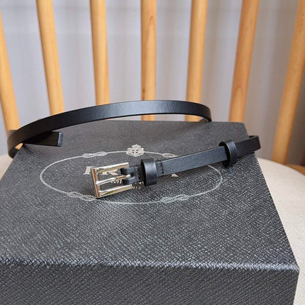 PRADA 25S BELT 10 MM IN BLACK CALFSKIN 598373