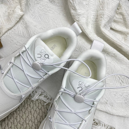LOEWE 26S CLOUDSOLO SNEAKERS IN WHITE RECYCLED POLYESTER