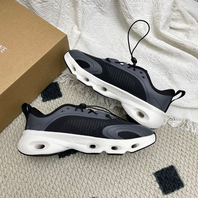 LOEWE 26S CLOUDSOLO SNEAKERS IN BLACK AND WHITE RECYCLED POLYESTER