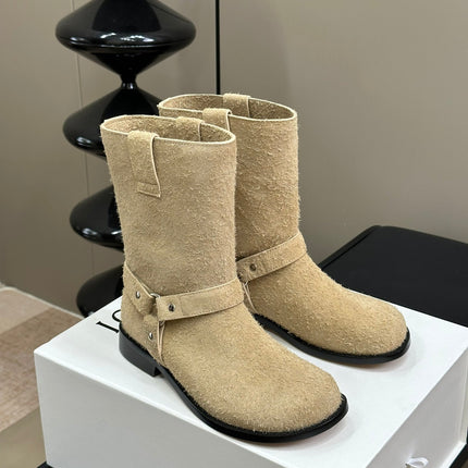 LW CAMPO BIKER BOOT KHAKI SUEDE