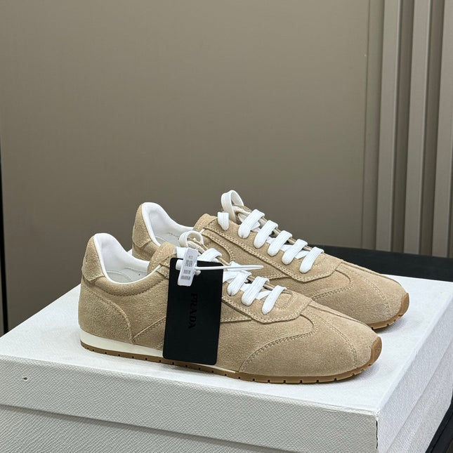 PRADA 25S SNEAKER IN BEIGE SUEDE STYLE 10