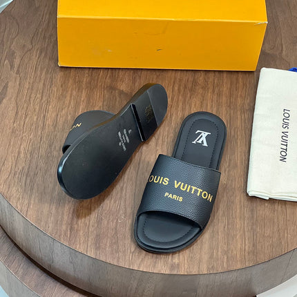 LV OASIS MULE BLACK CALFSKIN