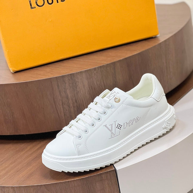 LV TIME OUT SNEAKER IN WHITE CALFSKIN