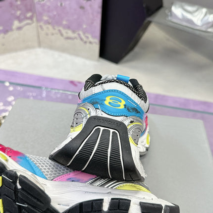 STAPLER SNEAKER IN GRAY PINK BLUE POLYURETHANE AND MESH