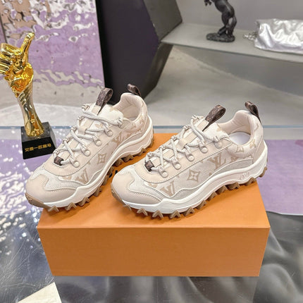 LV 26S RUSH XPLORER SNEAKER IN BEIGE MONOGRAM SUEDE