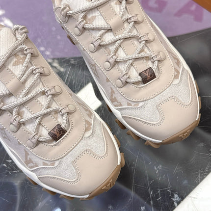 LV 26S RUSH XPLORER SNEAKER IN BEIGE MONOGRAM SUEDE