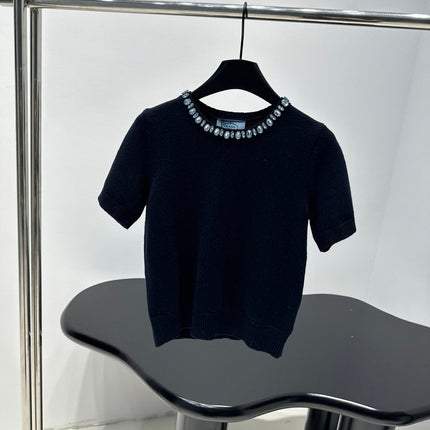 PRADA 25S BEADED CREW NECK SWEATER 313