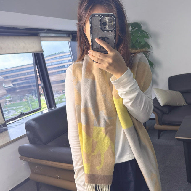 HERMES 25S SCARF 170 IN CASHMERE 854664