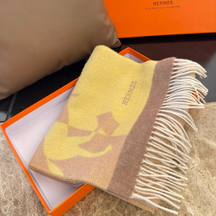 HERMES 25S SCARF 170 IN CASHMERE 854664