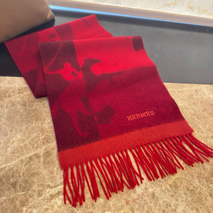 HERMES 25S SCARF 170 IN CASHMERE 854665
