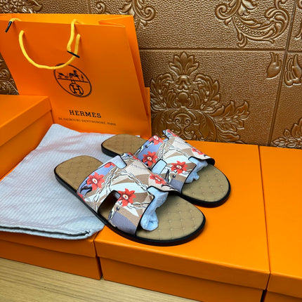 HM IZMIR SANDAL MUSTARD SUEDE WITH FLOWER MOTIF