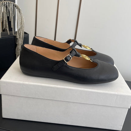 CHLOÉ 26S MARY JANE SHOES IN BLACK CALFSKIN