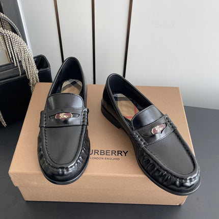 BURBERRY 26S LOAFERS IN BLACK CALFSKIN