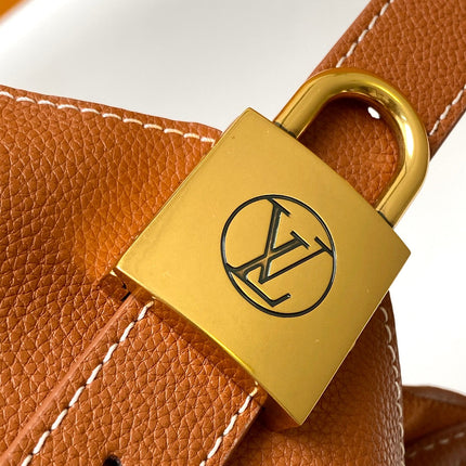 LV 25S LOW KEY HOBO BAG 35 CM IN BURNT ORANGE CALFSKIN