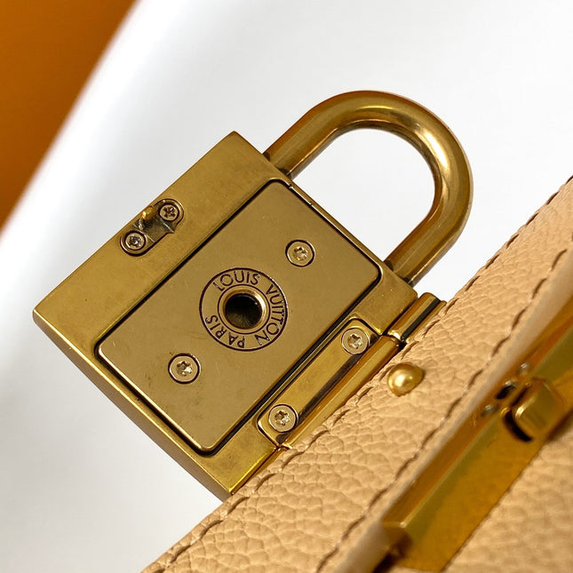 LV 25S LOW KEY HOBO BAG 35 CM IN BEIGE CALFSKIN