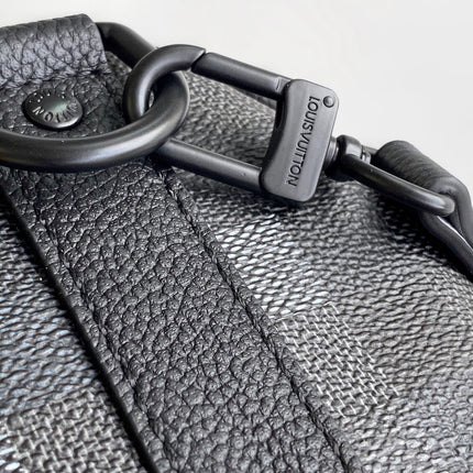LV 25S KEEPALL BANDOULIÈRE 25 BAG IN DAMOFLAGE BLACK CALFSKIN