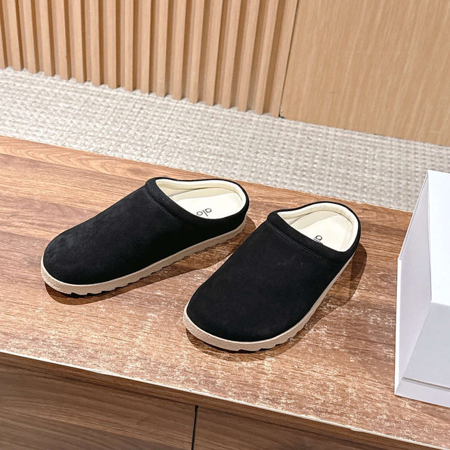 ALO 25S MULE IN BLACK SUEDE