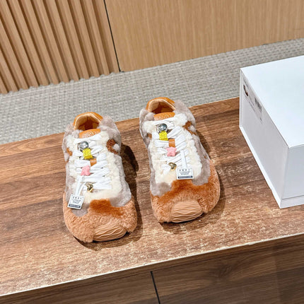 LOEWE 26S BALLET RUNNER 2.0 IN BROWN SHEARLING