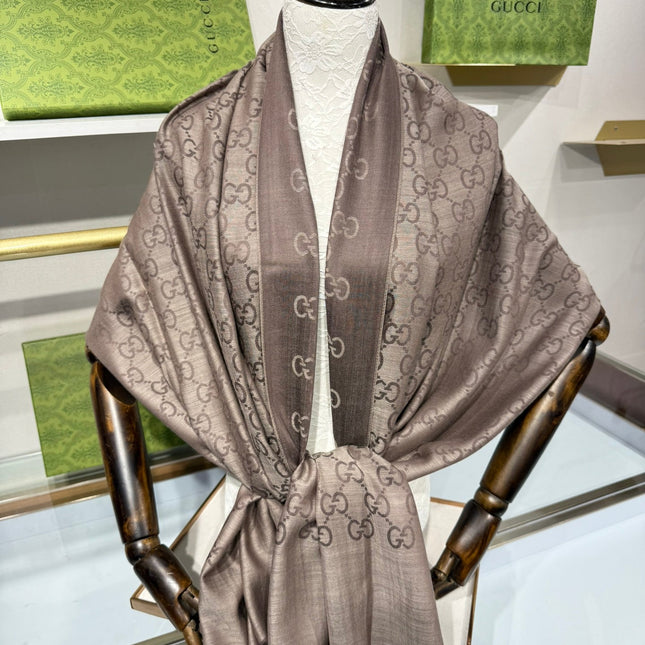 GUCCI 25S SCARF 200 IN CASHMERE SILK 706563