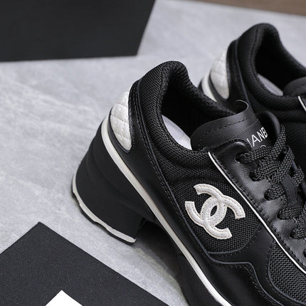 CC HIGH SNEAKERS IN BLACK MESH AND CALFSKIN