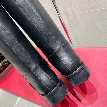 VALENTINO 25S KNEE-HIGH BOOTS IN BLACK CALFSKIN STYLE 4
