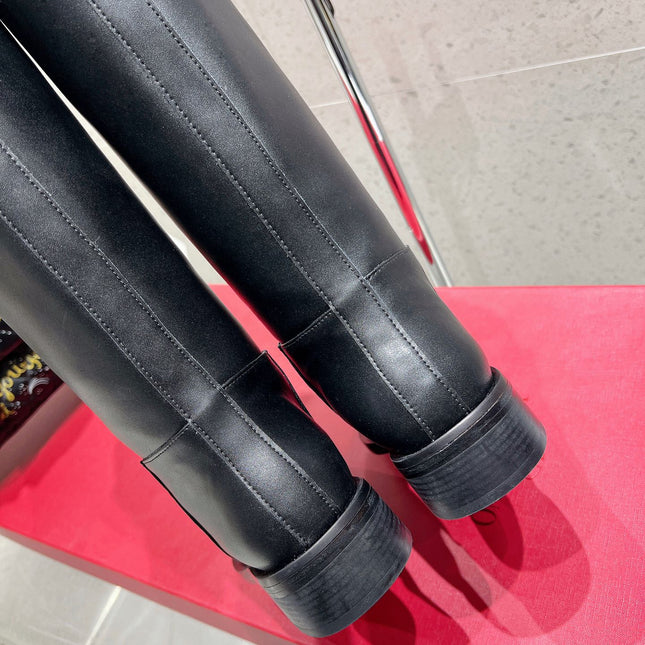 VALENTINO 25S KNEE-HIGH BOOTS IN BLACK CALFSKIN STYLE 4