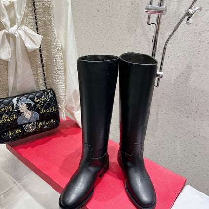 VALENTINO 25S KNEE-HIGH BOOTS IN BLACK CALFSKIN STYLE 4